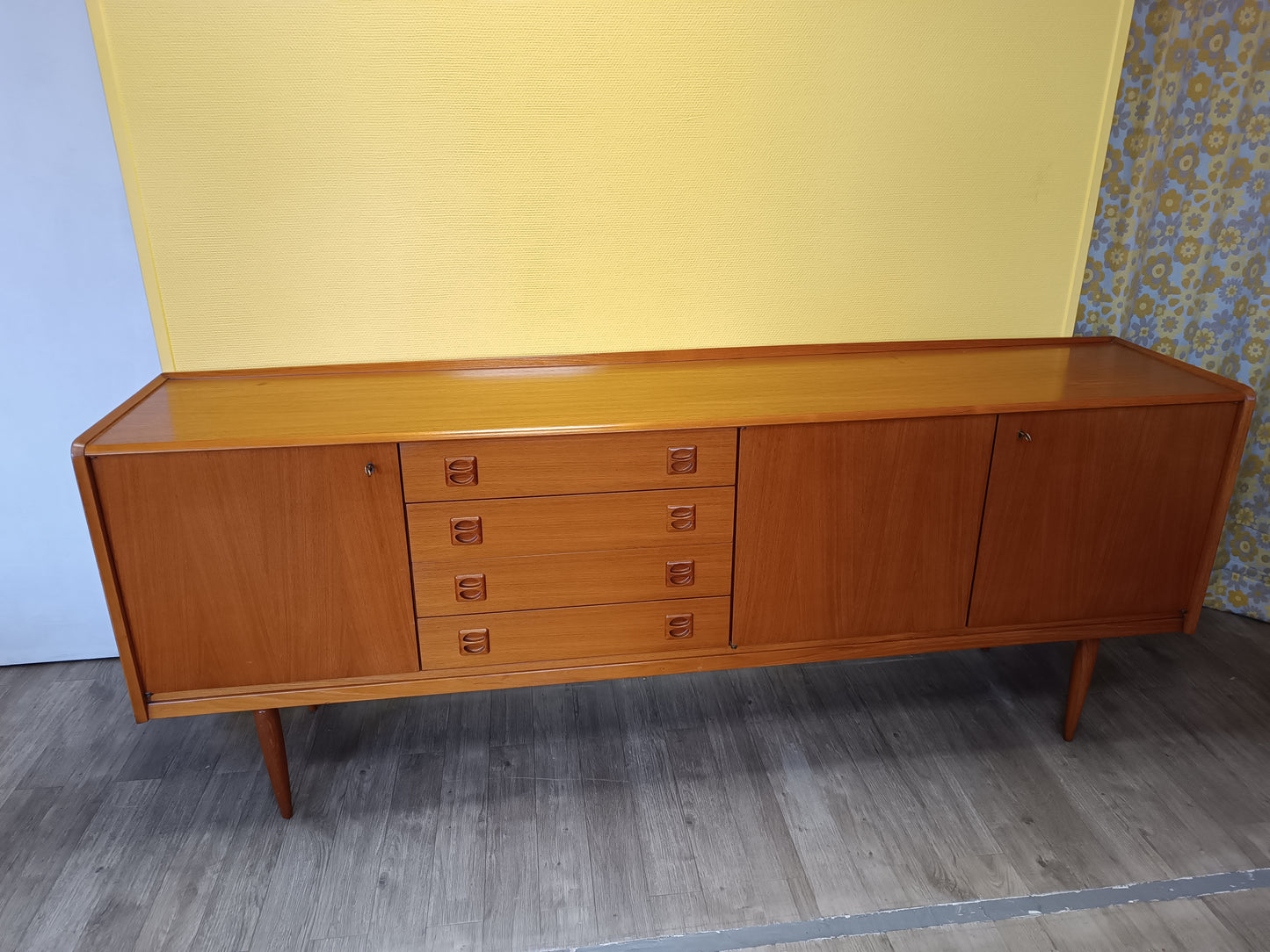 Enfilade scandinave KORSOR pour Ikea années 60 en teck.