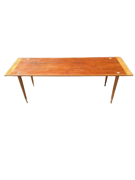 Table basse scandinave MidCentury en teck et chêne