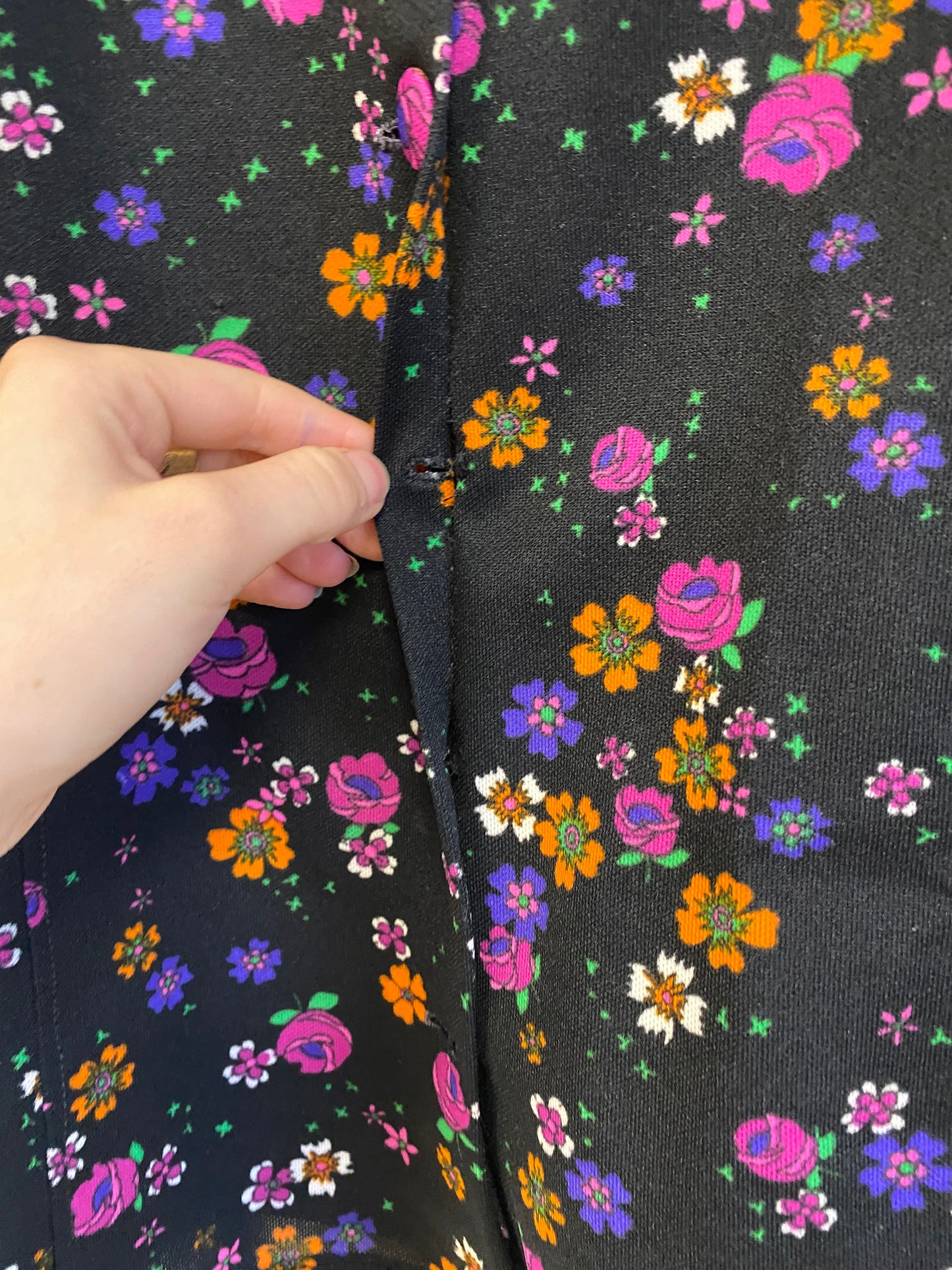 Chemise à fleurs 70s