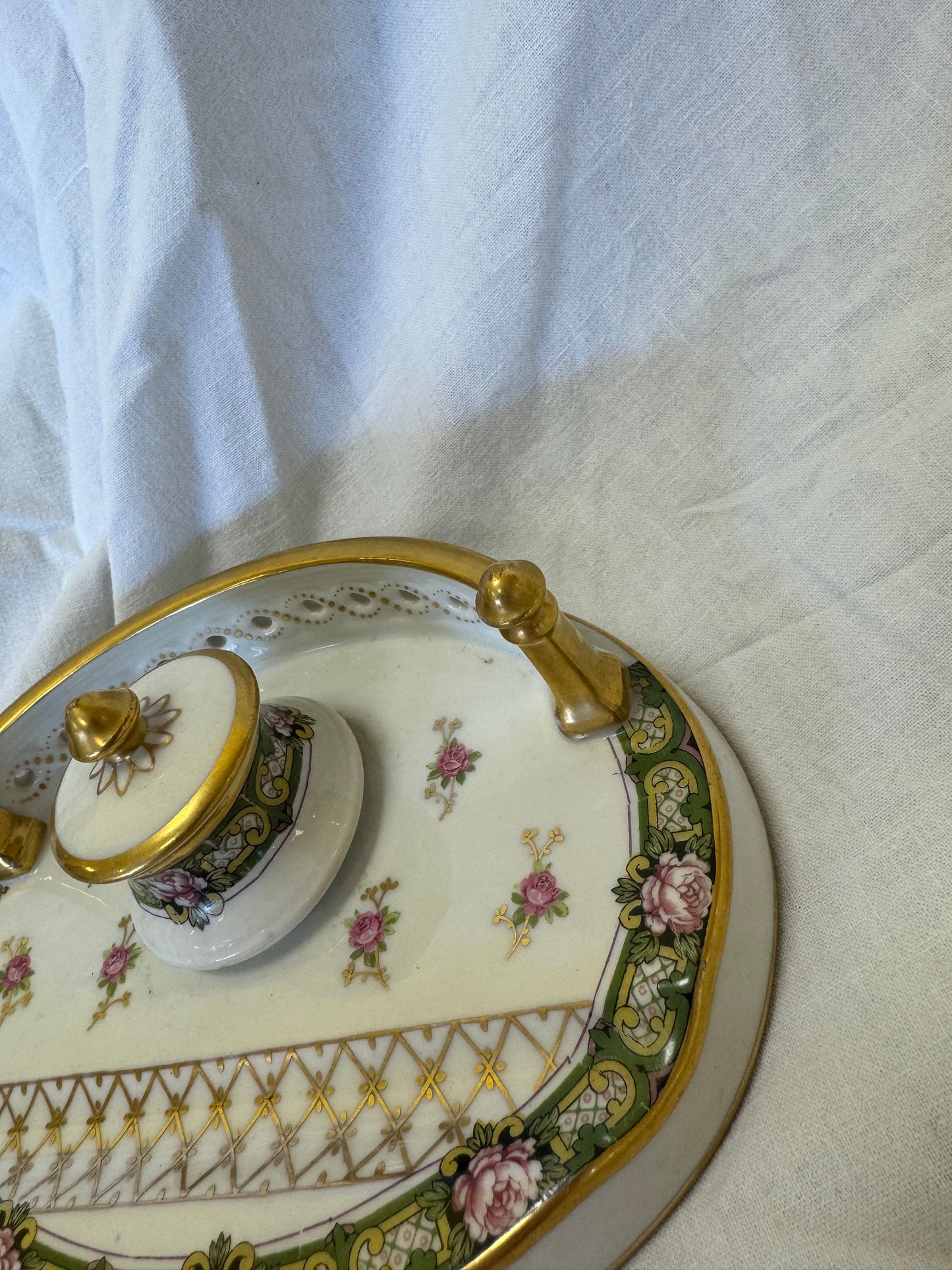 Encrier en porcelaine Limoges