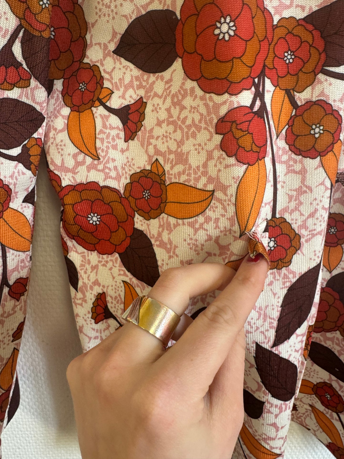 Blouse à fleurs 70s