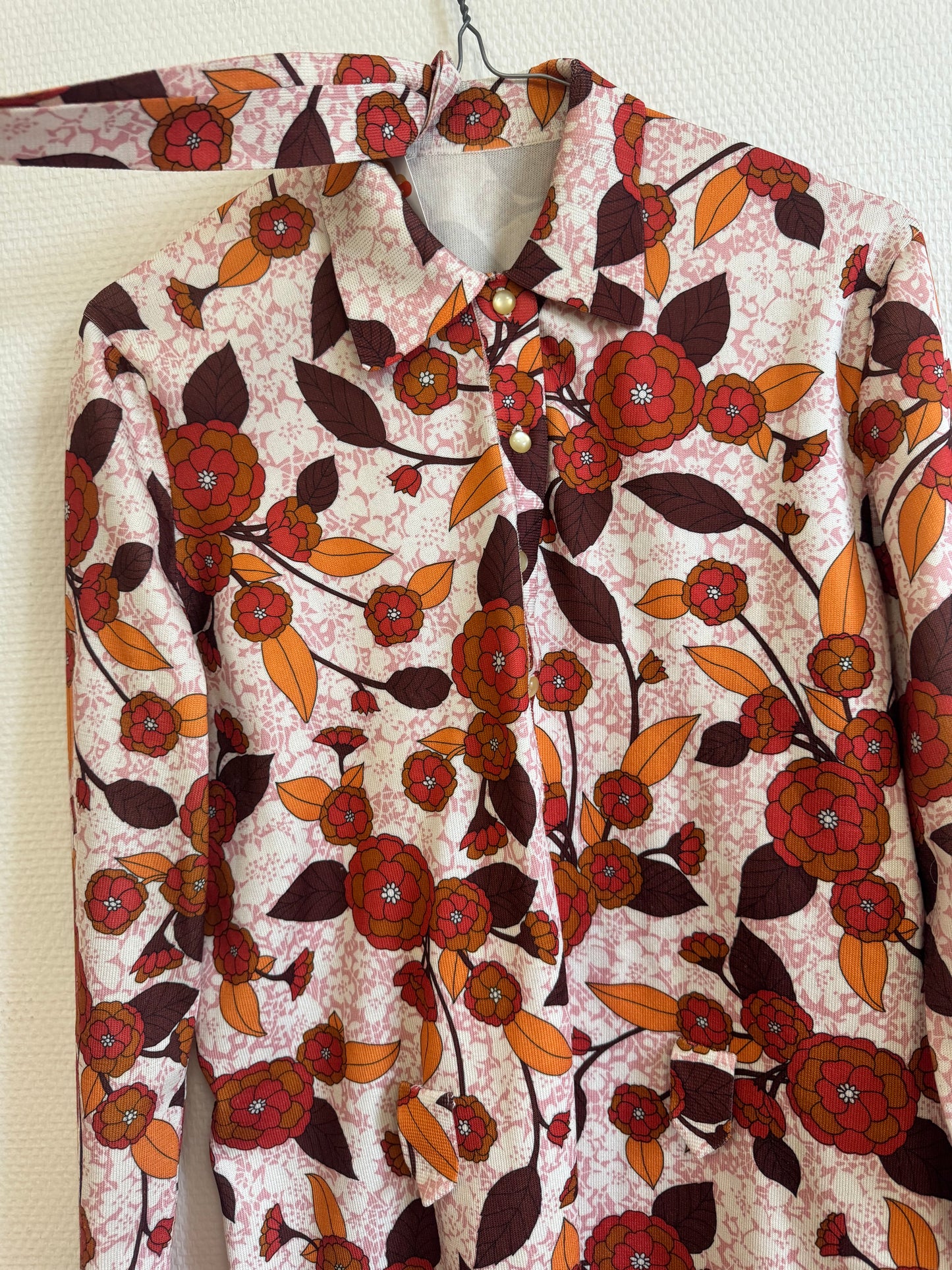 Blouse à fleurs 70s