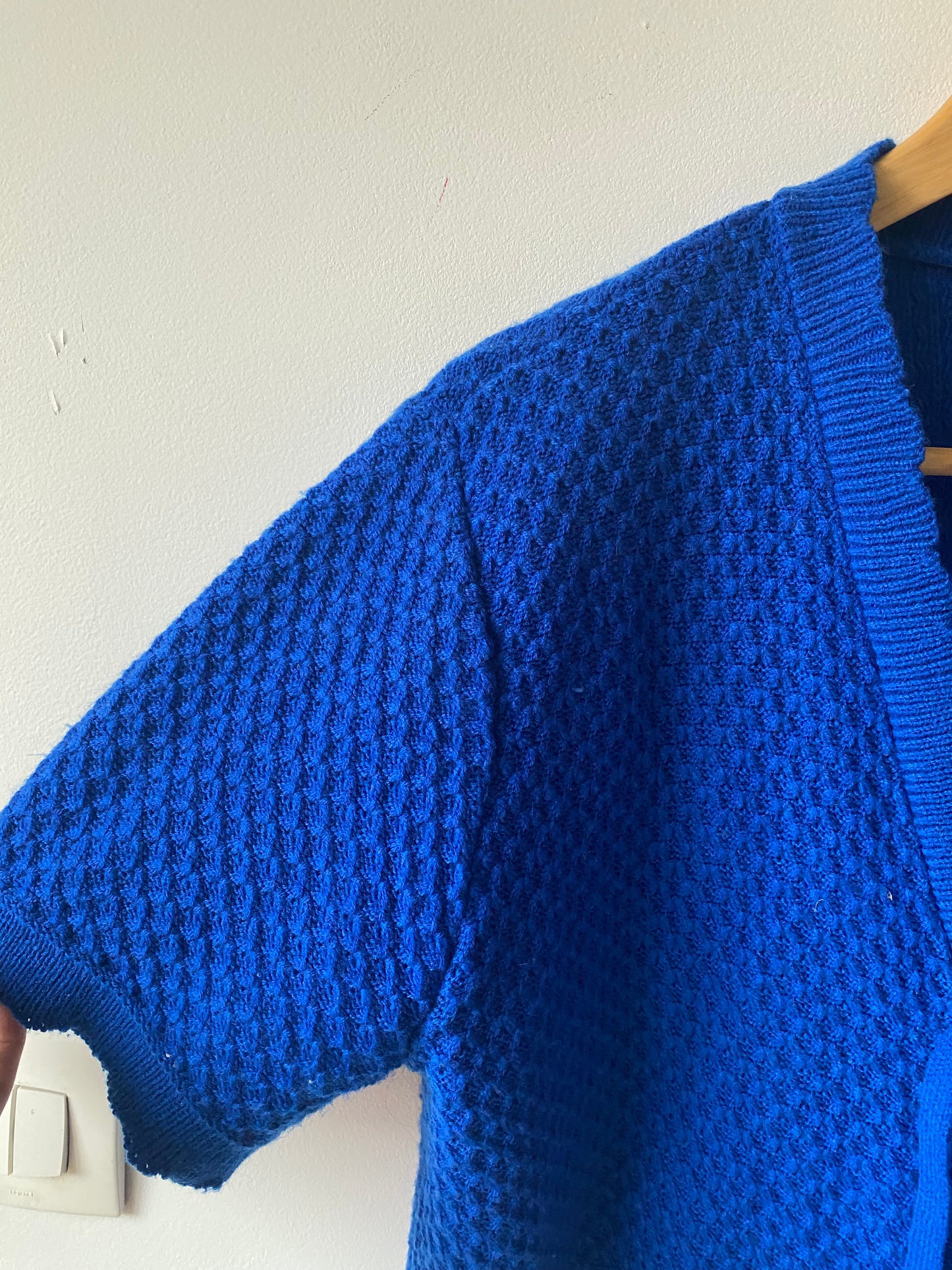 Cardigan bleu 70s